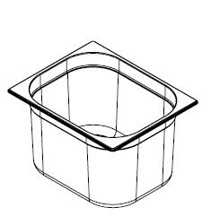 Bilge Inox GN 1/2 Paslanmaz Çelik Standart Gastronorm Küvet 200 mm