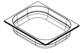Bilge Inox GN 1/2 Paslanmaz Çelik Standart Gastronorm Küvet 65 mm