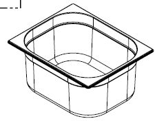 Bilge Inox GN 1/2 Paslanmaz Çelik Standart Gastronorm Küvet 150 mm