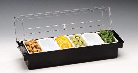 Zicco Bar Konteyner 6 Bölmeli SİYAH