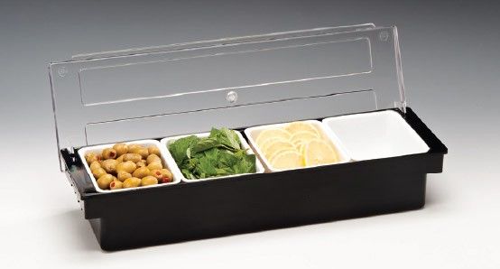 Zicco Bar Konteyner 4 Bölmeli SİYAH