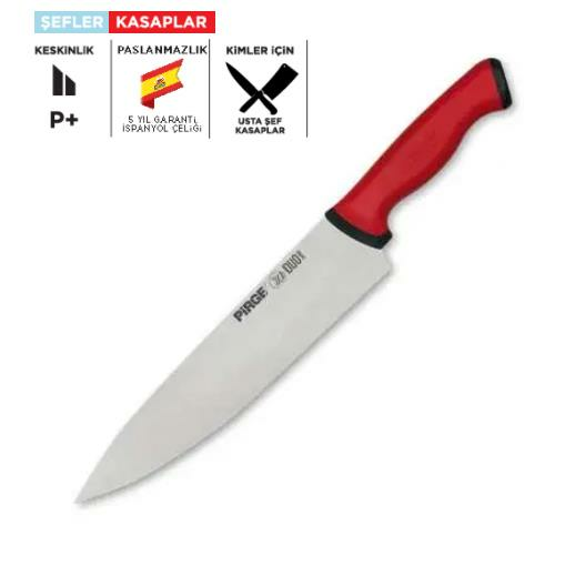 Pirge Duo Şef Bıçağı Kırmızı